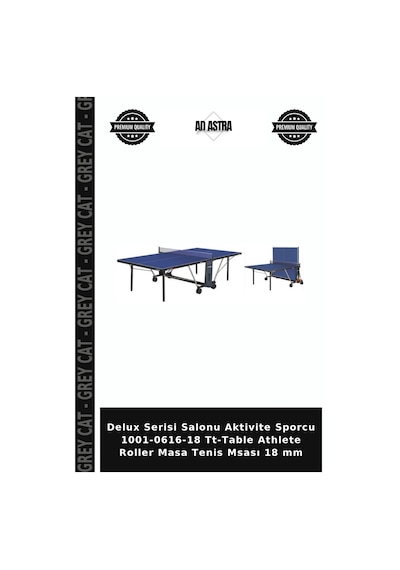 Delux Serisi Salonu Aktivite Sporcu 1001-0616-18 Tt-table Athlete Roller Masa Tenis Msası 18 Mm