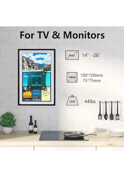 Electroon 14-26'' Sabit 15 Derece Kafa Hareketli Monitör Duvar Askı Aparatı