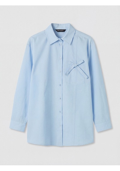 Lcw Modest Mavi Poplin Kadın Gömlek Tunik