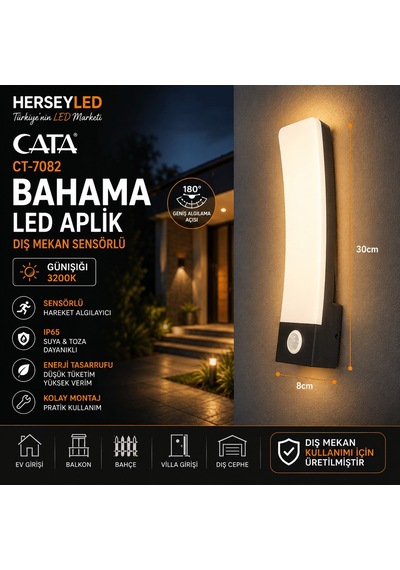 Cata Bahama Led Aplik Siyah