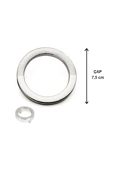 Mobaksaksesuar Halka Kulp Kumlu 64 Mm Krom