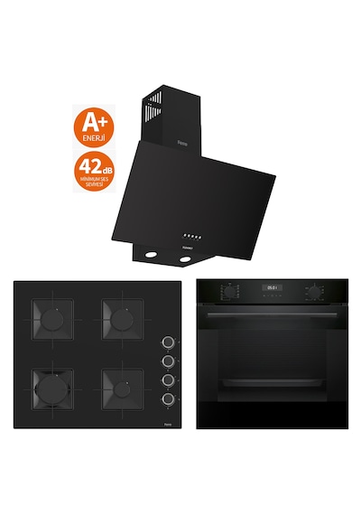 Bosch & Ferre Black Star 42 DB HUA717BAT - SS205 - D086-SA 3 Lü Ankastre Set