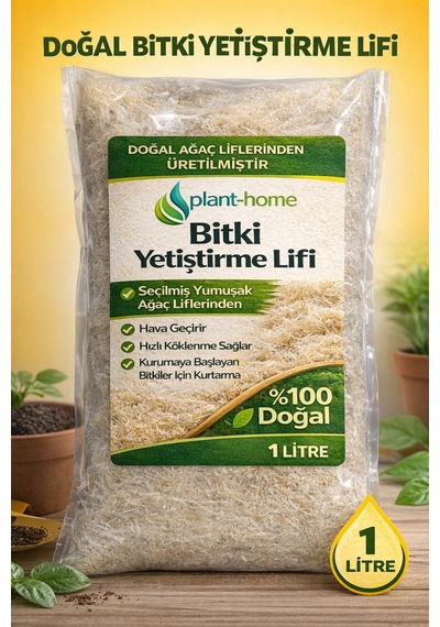 Bitki Yetiştirme Lifi 1 Litre %100 Doğal, Hava Geçirgen Kök Geliştirici Lif Diğer