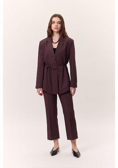Manuka Çima Dikişli Kumaş Pantolon Bordo Bordo