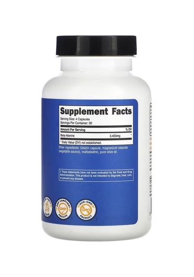 Nutricost Beta-alanine 120 Capsules