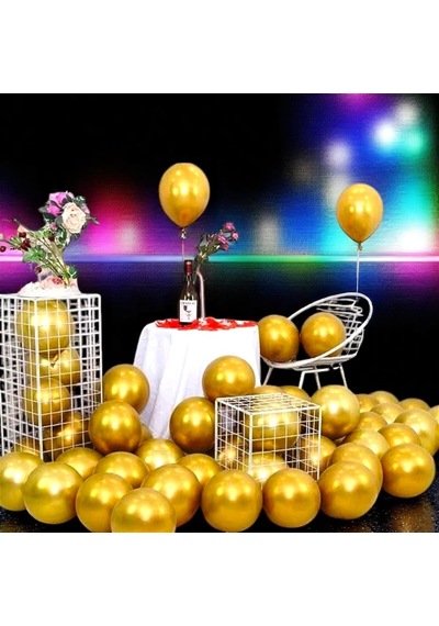 Ultra Yüksek Kalite 50 Adet Gold Krom Balon Aynalı Balon Parlak Balon Metalik Balon Krom Gold Balon GOLD