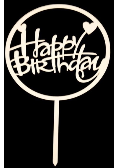 Özel Üretim Sunum Özel Gün Hatıra Pleksi Happy Brıthday Gold Altın