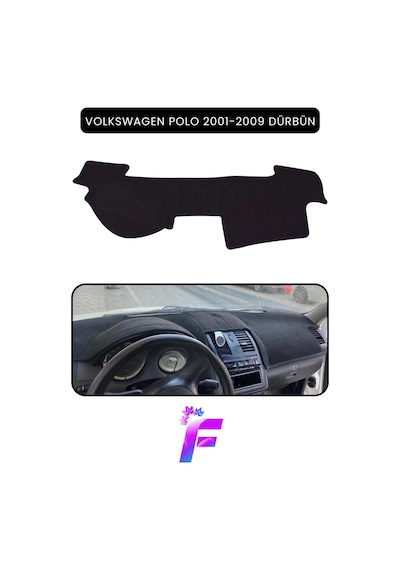Volkswagen Polo 2001-2009 Araca Özel Torpido Örtüsü Ön Göğüs Kılıfı Tam Koruma Tam Uyum C42 Torpido Halısı