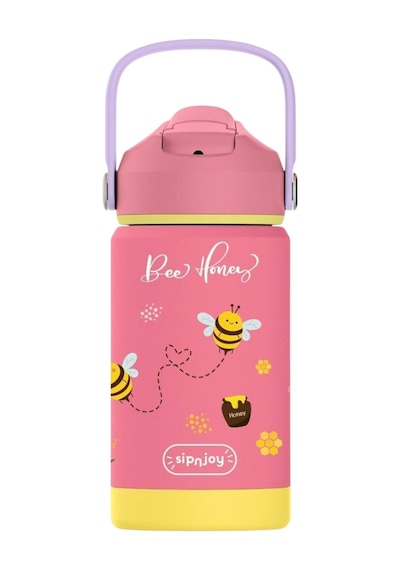 Sipnjoy - Flipsip Çocuk Su Termosu 360 Ml - Bee Honey