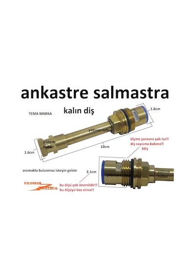 Tema Ankastre Kalın Diş Salmastra Taharat Musluğu İçi Aç Kapa Sia