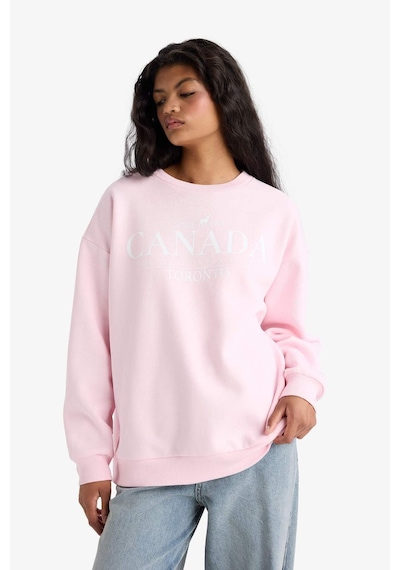 Defacto Oversize Geniş Kalıp Bisiklet Yaka Baskılı Kalın Sweatshirt Kumaşı Sweatshirt F7877ax25aupn648 Pembe Defacto Oversize Geniş Kalıp Bisiklet Yaka Baskılı Kalın Sweatshirt Kumaşı Sweatshirt F7877ax25aupn648 Pembe
