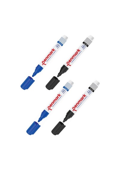 Penmark Beyaz Tahta Kalemi Mavi Siyah 4 Lü Set