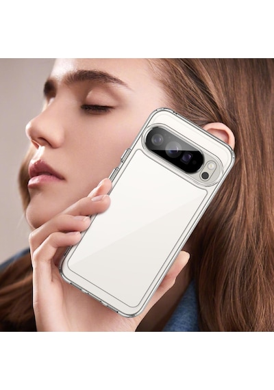 Caseonn Google Pixel 10 Pro Xl Kılıf Kamera Korumalı Darbe Emici Şeffaf Arka Kapak Tam Şeffaf