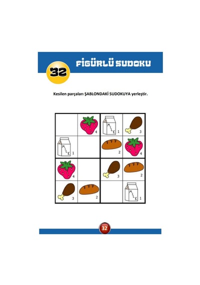 Çocuklar İçin Sudoku Oyun Seti Kes-yapıştır-yaz-sil