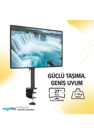 Ergoflex EF61 Steel Design 2-8 kg Asansörlü 13"-32" Monitör Standı