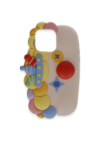 Newface Apple İphone 15 Pro Max Kılıf Poky Karakter Silikon Kapak - Desen 7 Pembe