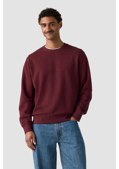 Levi's Orijinal Hm Crew Tawny Port French Terry %100 Pamuk Mor Erkek Sweatshirt-24598