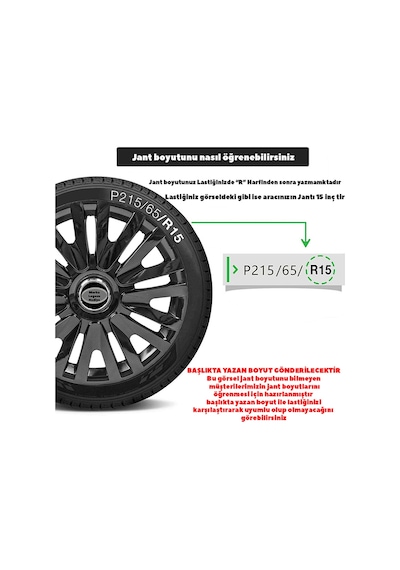 Renault R 5 13'' Inc Uyumlu Takım Jant Kapağı Tnc029