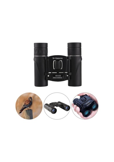 Tr-tasco 40x22 Cepte Taşımalı Kauçuk Kaplamalı Mini Dürbün 1000m/36m Siyah
