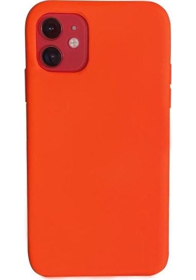Apple Uyumlu iPhone 11 İle Cappy Silikon Kılıf Turuncu