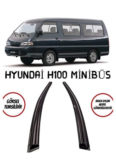 Hyundai H100 Minibüs Parlak Siyah Mügen Cam Rüzgarlığı Hyundai H100 Rüzgarlık