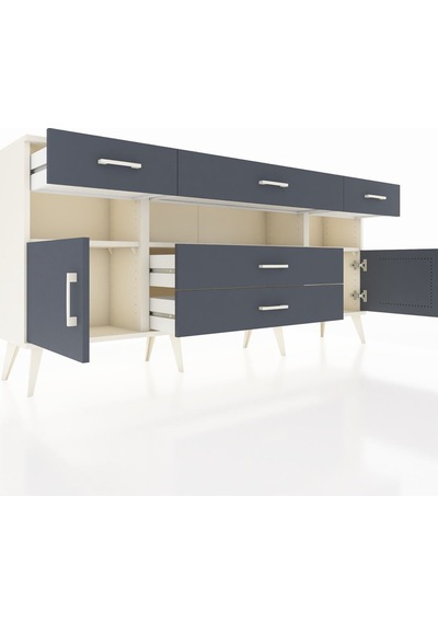 Arges Konsol 3 Raflı 5 Çekmeceli 2 Kapaklı 176x30x83 Aytaşı-antrasit/antrasit Antrasit/antrasit Arges Konsol 3 Raflı 5 Çekmeceli 2 Kapaklı 176x30x83 Aytaşı-antrasit/antrasit Antrasit/antrasit