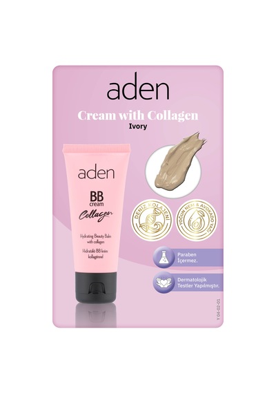 Aden Bb Cream With Collagen - Kolajenli Bb Krem 01 Ivory Fildişi Çok Renkli