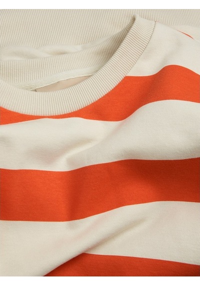 Jack & Jones Jjxx Rahat Kesim Çizgili Kırmızı - Ekru Kadın Sweat 12243288 001