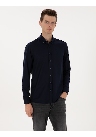 Pierre Cardin Erkek Lacivert Gömlek Desenli 50316747-vr033 Lacivert
