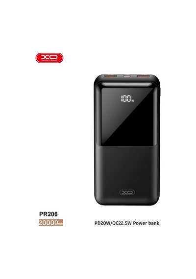 22.5w Hızlı Şarjlı Led Dijital Ekranlı 20000 Mah 3 Çıkışlı Taşınabilir Şarj Cihazı Powerbank Beyaz