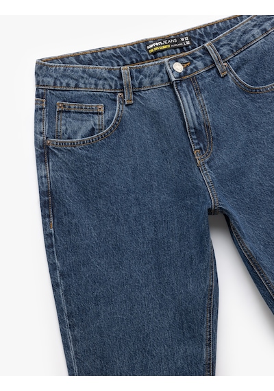 Koton Normal Bel Pamuklu 90's Slim Fit Jean Pantolon - Howland Jean Koyu İndigo 5sam40018nd İndigo