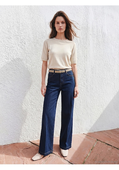 Lcw Modest İndigo Wideleg Kadın Jean Pantolon