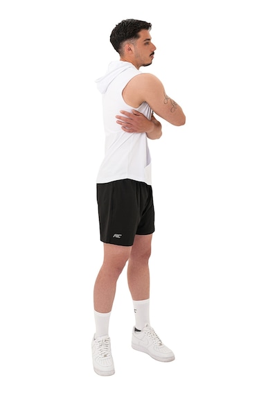 Musclecloth Training Kapüşonlu Kolsuz T-shirt Beyaz Beyaz
