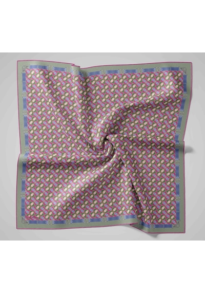 Silk Home Twill İpek Eşarp 11481-11 Su Yeşili, Pembe, Yeşil, Mavi