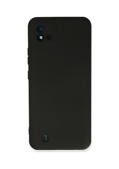 Realme C11 2021 Uyumlu Kılıf Nano İçi Kadife Silikon - Siyah