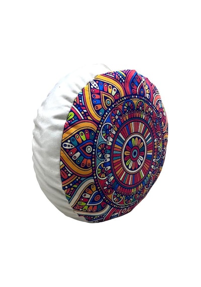 Zafu Karabuğday Dolgulu Meditasyon Minderi Mandala 2024-1m Mor