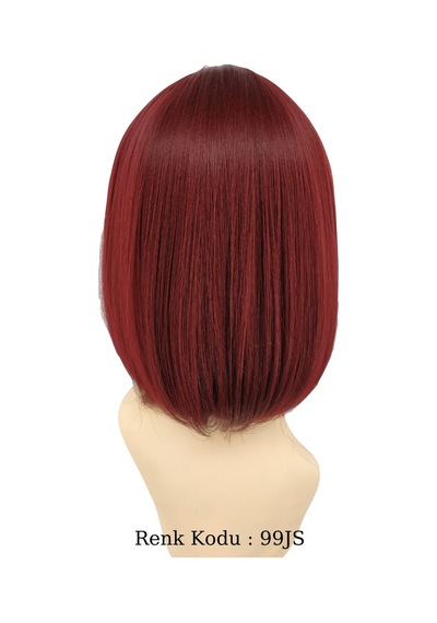Küt Model Fiber Sentetik Peruk Kızıl No-99JS