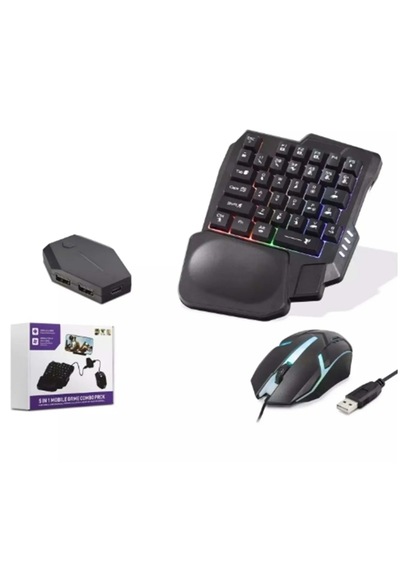 Nodar Nd762 Mobile Klavye Mouse Konsol Dönüştürücü Rgb Siyah Diğer