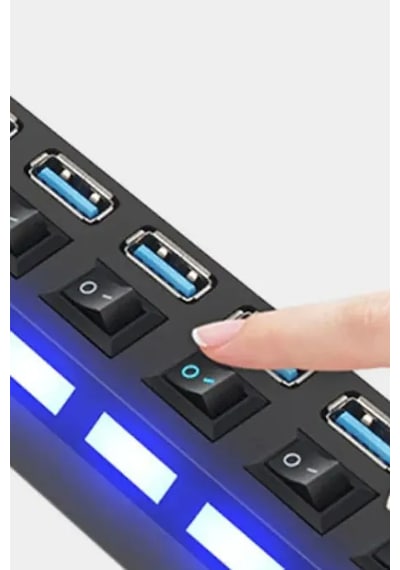Usb Giriş Çoğaltma Aparatı 1 Girişi 4 Girişe Çeviren Aparat Süper Hızlı Usb 3.0 Hub