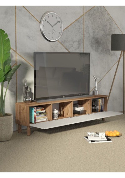 Bohem Tarz 180 Cm 4 Kapaklı Mdf Kapak Tv Ünitesi Atlantikçam