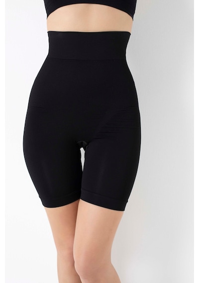 Anıl Lingerie 2541s Toparlayıcı Dikişsiz Kısa Paçalı Yüksek Bel Şort Korse Siyah