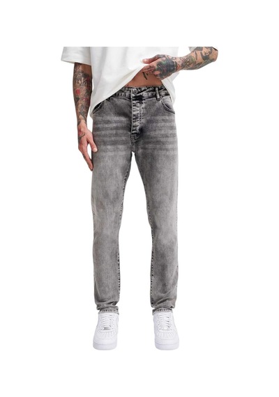 Siyah Efektli Random Slimfit Jean Pantolon Siyah