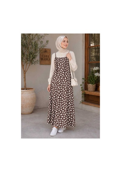 By Elmoda Kadın Kahverengi Dijital Baskılı Ayarlanabilir İp Askılı Jile Elbise Kahverengi Kahverengi By Elmoda Kadın Kahverengi Dijital Baskılı Ayarlanabilir İp Askılı Jile Elbise Kahverengi Kahverengi