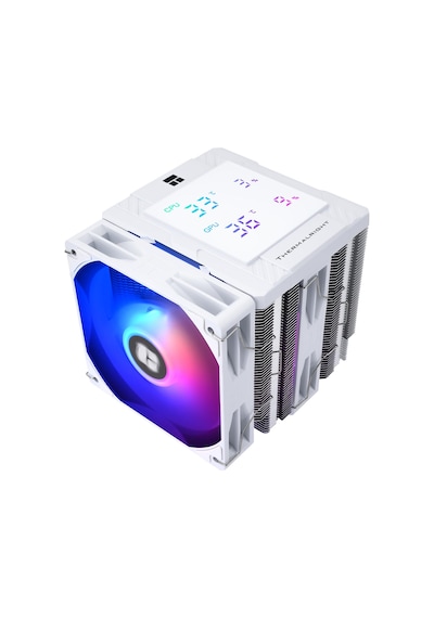 Peerless Assassin 120 Dijital Argb Beyaz Cpu Hava Soğutucu -sıcaklık Göstergesi 6 Isı Borusu