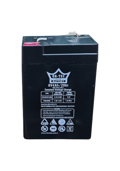 Ortec Black 6v 4 Ah Bakımsız Akü 2024 Üretim
