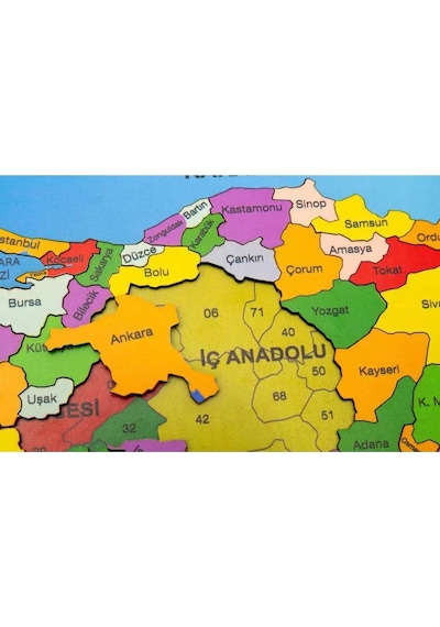 81 Parça Ahşap Türkiye Haritası Puzzle Eğitici Ve Öğretici Ahşap Türkiye Haritası Puzzle
