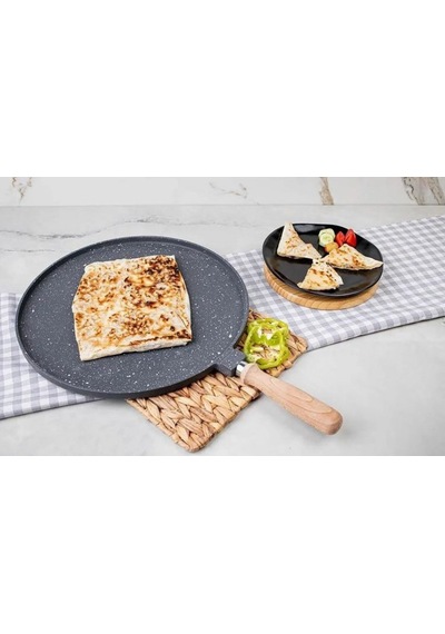 Meşeler Granit Döküm Çok Amaçlı Tava 35 CM Siyah