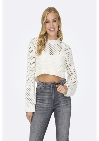 Only Onlsmılla Short Pullover L/s Knt Noos Bej Bej