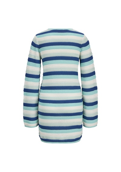 Jack & Jones Kadin Sifir Yaka Uzun Kollu Örgü Elbise - Rory - 12275508 Aqua Sky