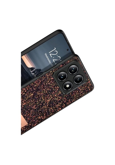 Onegif Xiaomi Mi 14t Pro Bright Simli Kapak - Derin Mor Resimdeki
